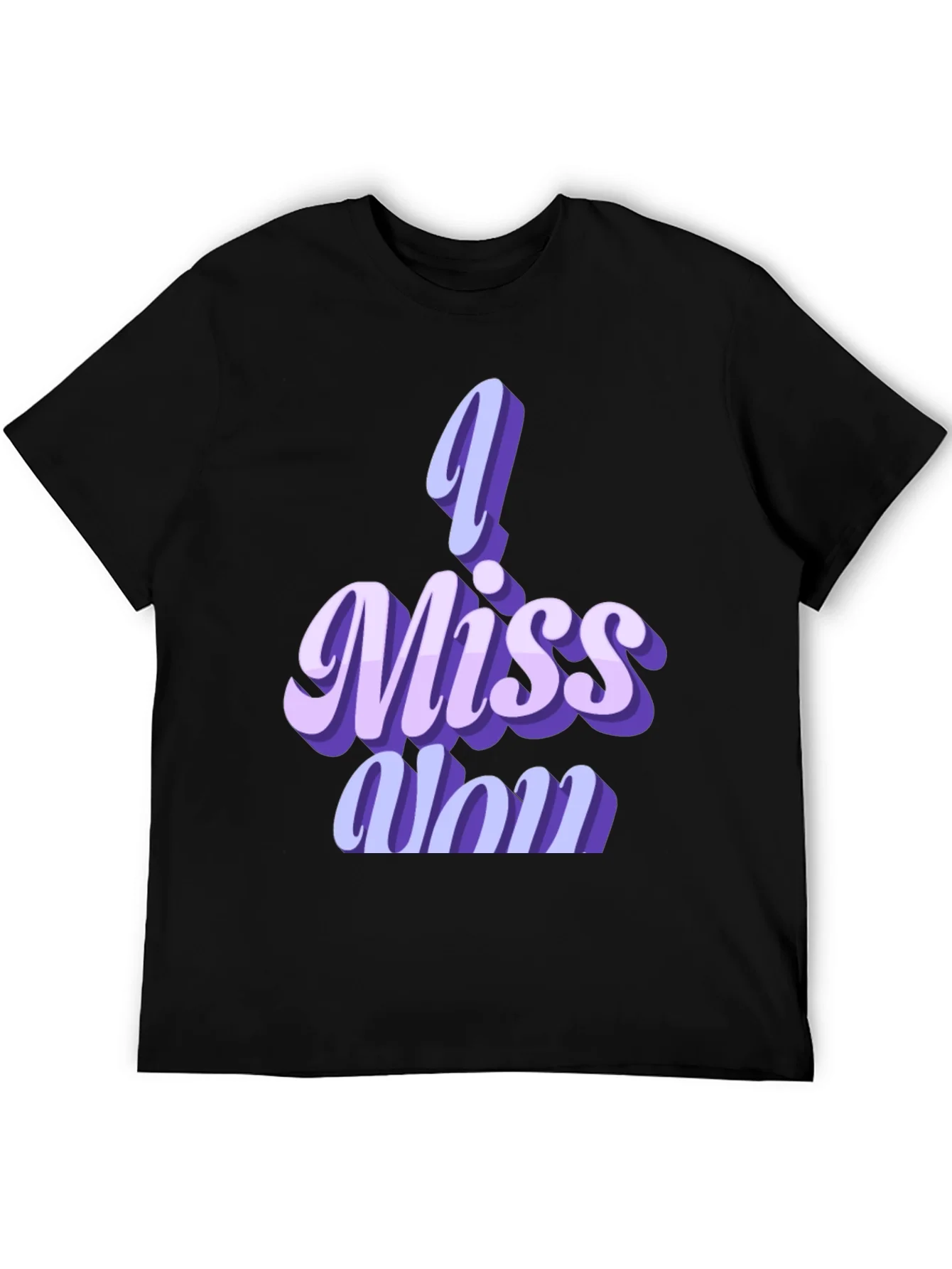 I Miss You Graphic Tee - Soft Black Unisex T-Shirt
