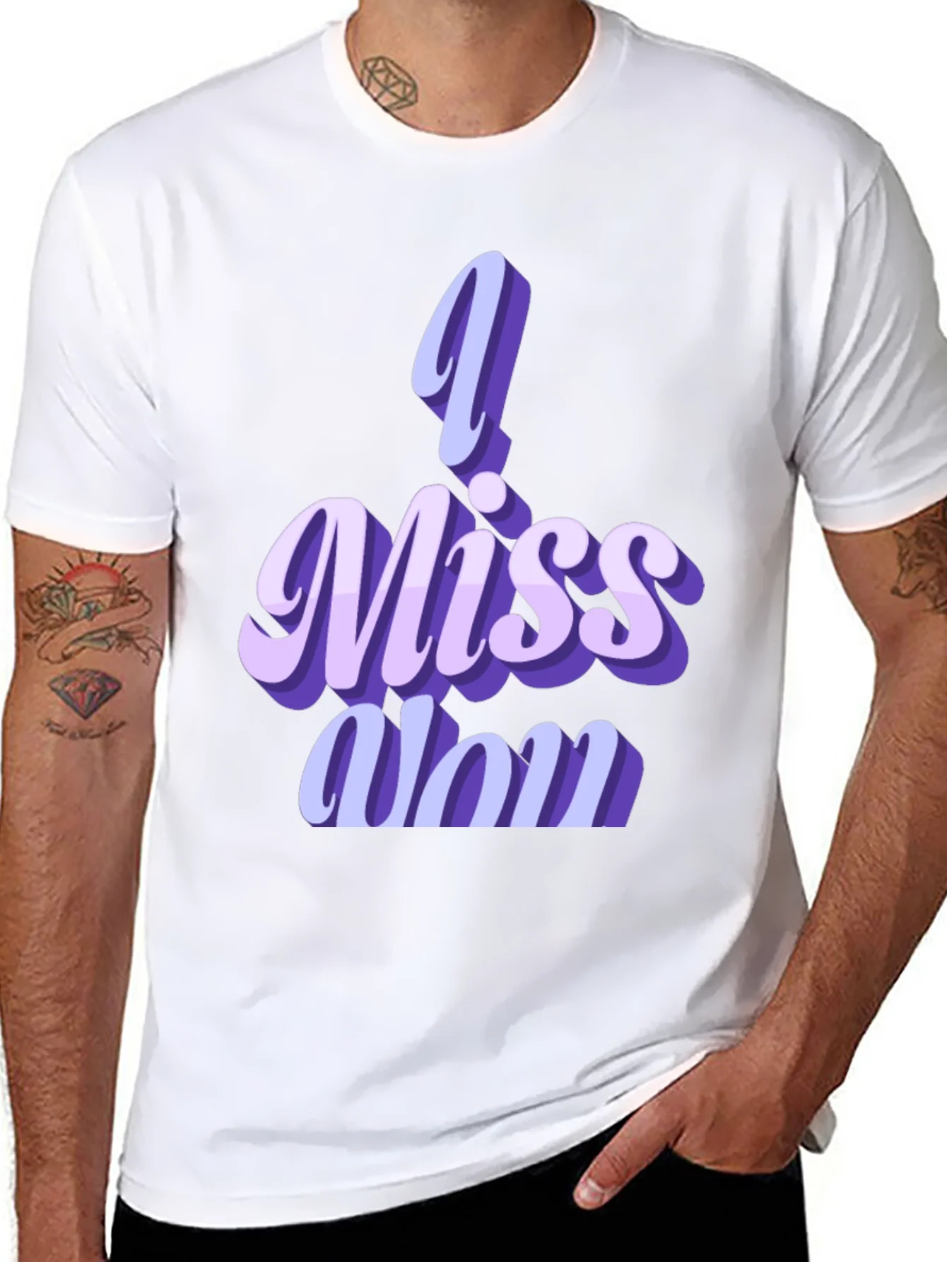 I Miss You Graphic Tee - Soft Black Unisex T-Shirt