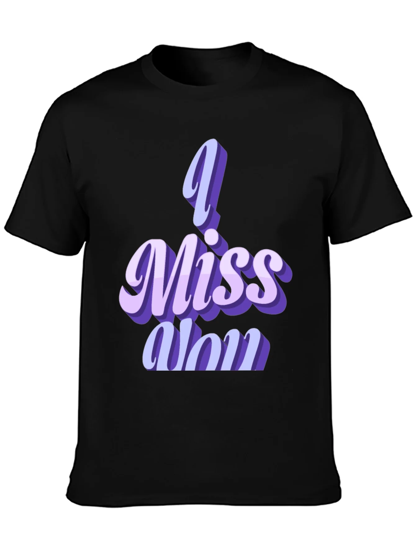 I Miss You Graphic Tee - Soft Black Unisex T-Shirt