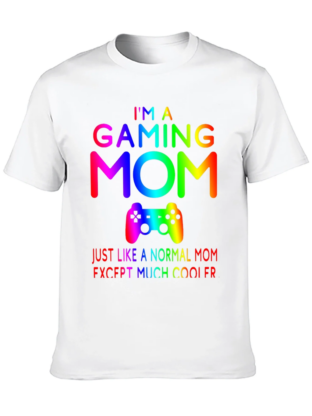 Gaming Mom T-Shirt - Rainbow Gamer Design