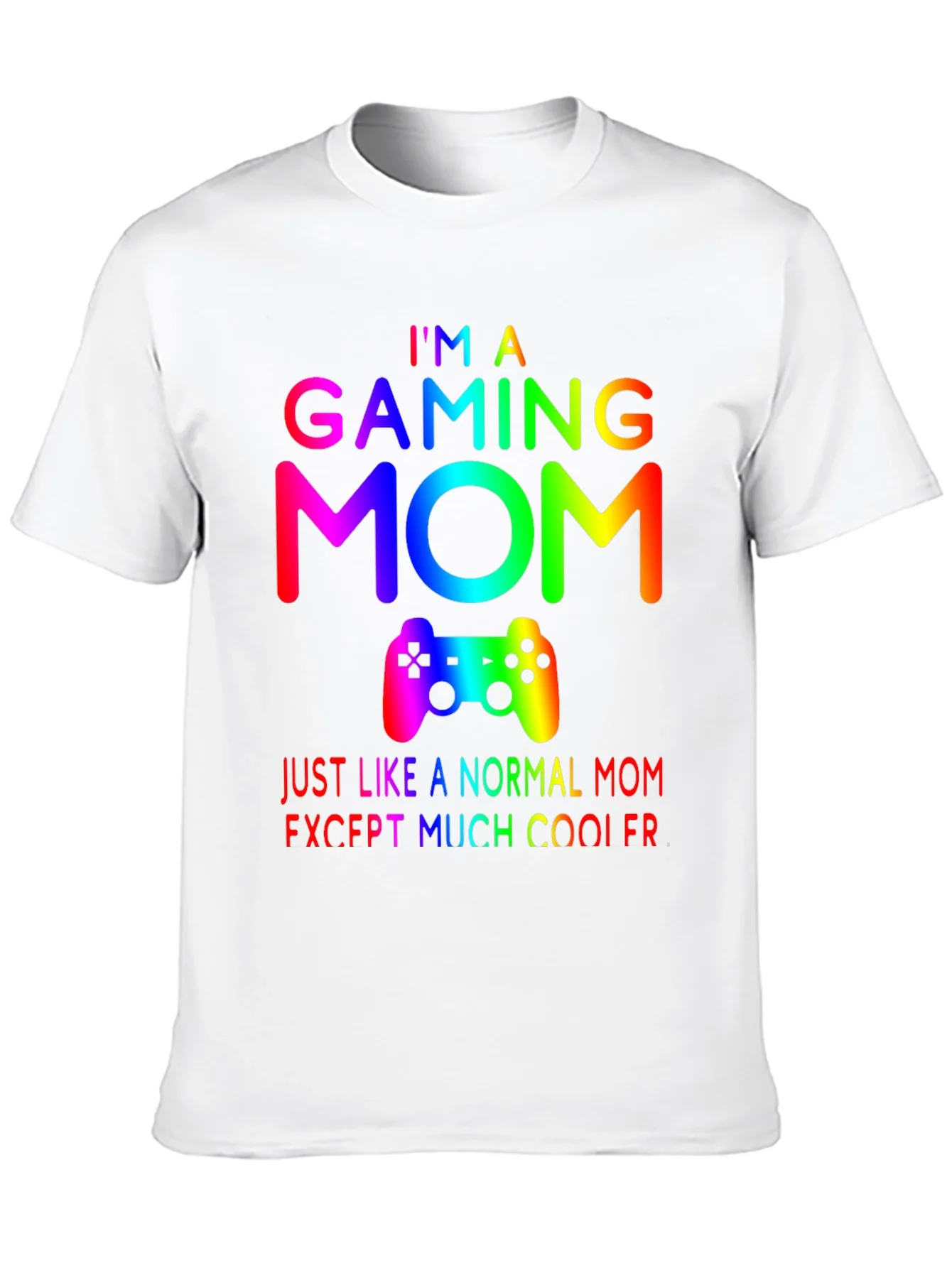 Gaming Mom T-Shirt - Rainbow Gamer Design