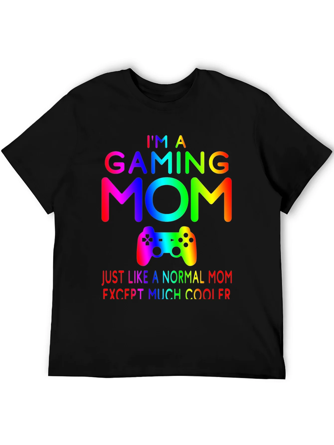Gaming Mom T-Shirt - Rainbow Gamer Design