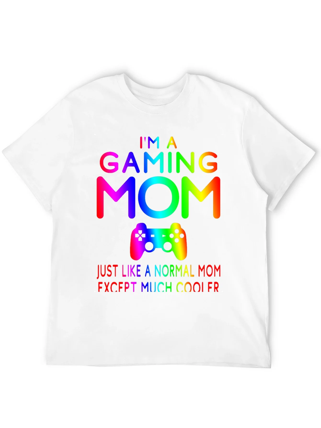 Gaming Mom T-Shirt - Rainbow Gamer Design