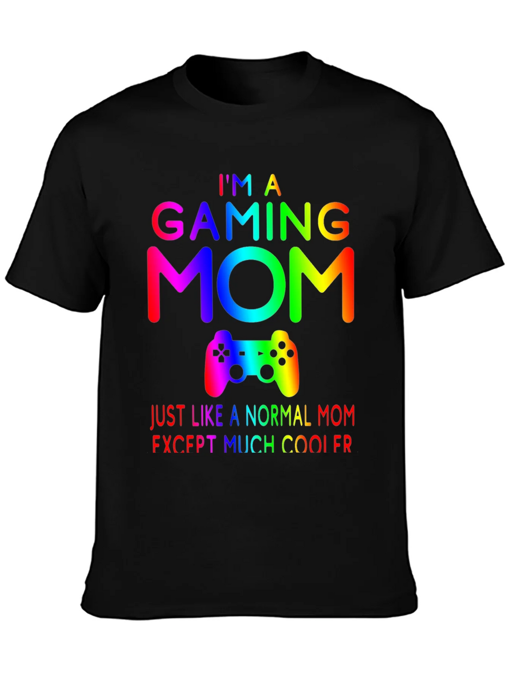 Gaming Mom T-Shirt - Rainbow Gamer Design