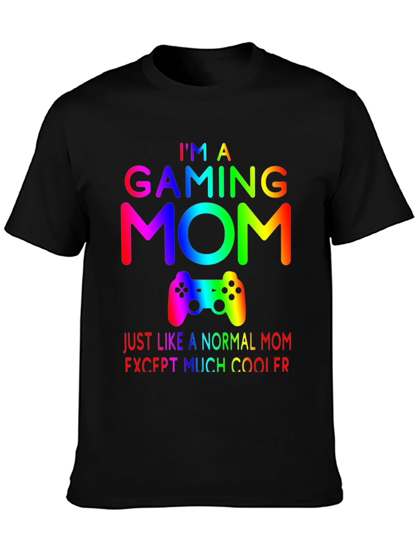 Gaming Mom T-Shirt - Rainbow Gamer Design