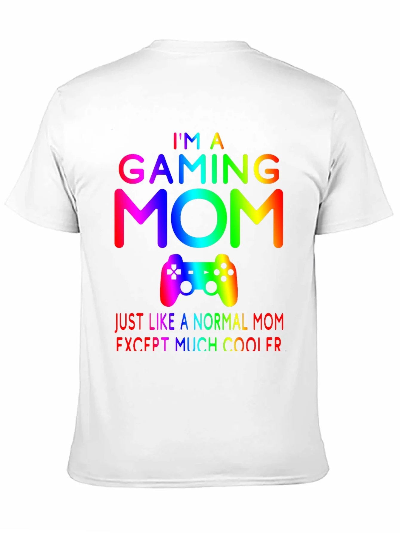 Gaming Mom T-Shirt - Rainbow Gamer Design