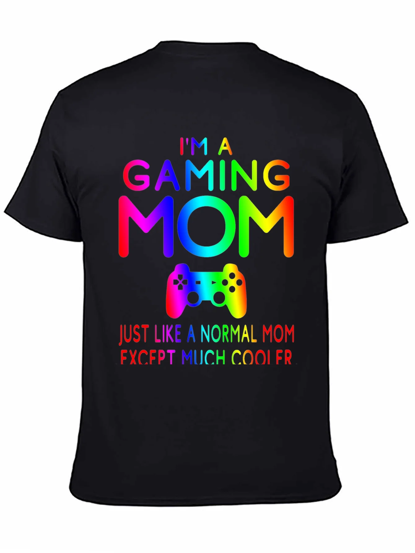 Gaming Mom T-Shirt - Rainbow Gamer Design