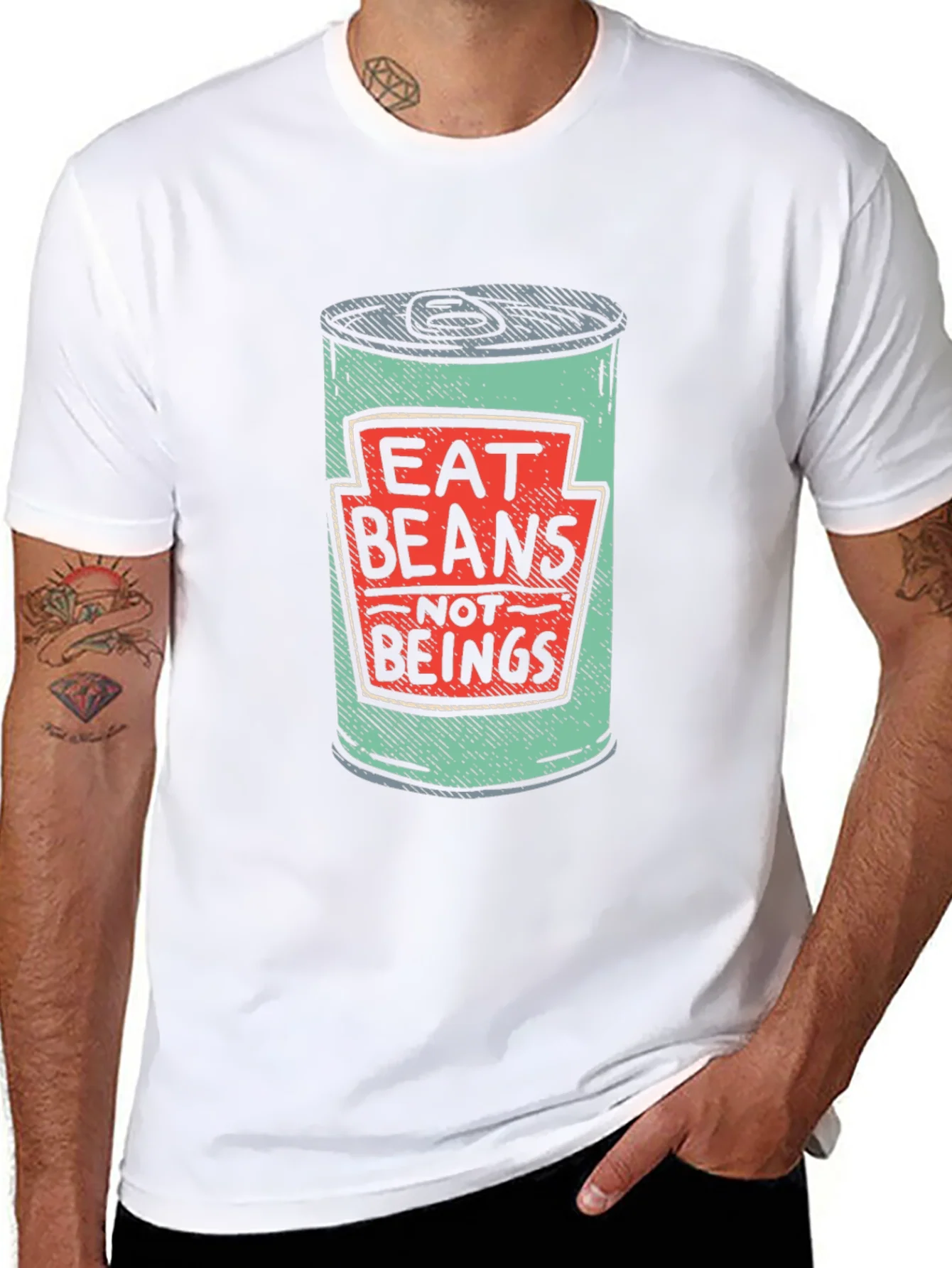 Eat Beans Not Beings Graphic Tee