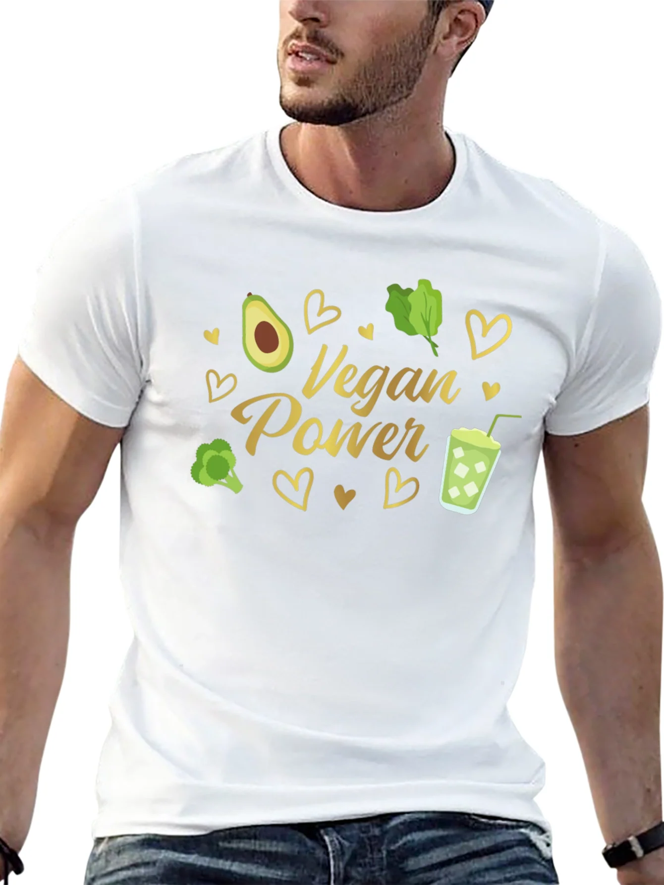 Vegan Power T-Shirt - Avocado Broccoli Smoothie