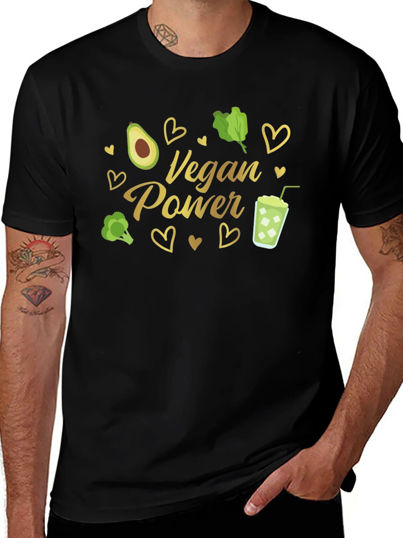 Vegan Power T-Shirt - Avocado Broccoli Smoothie