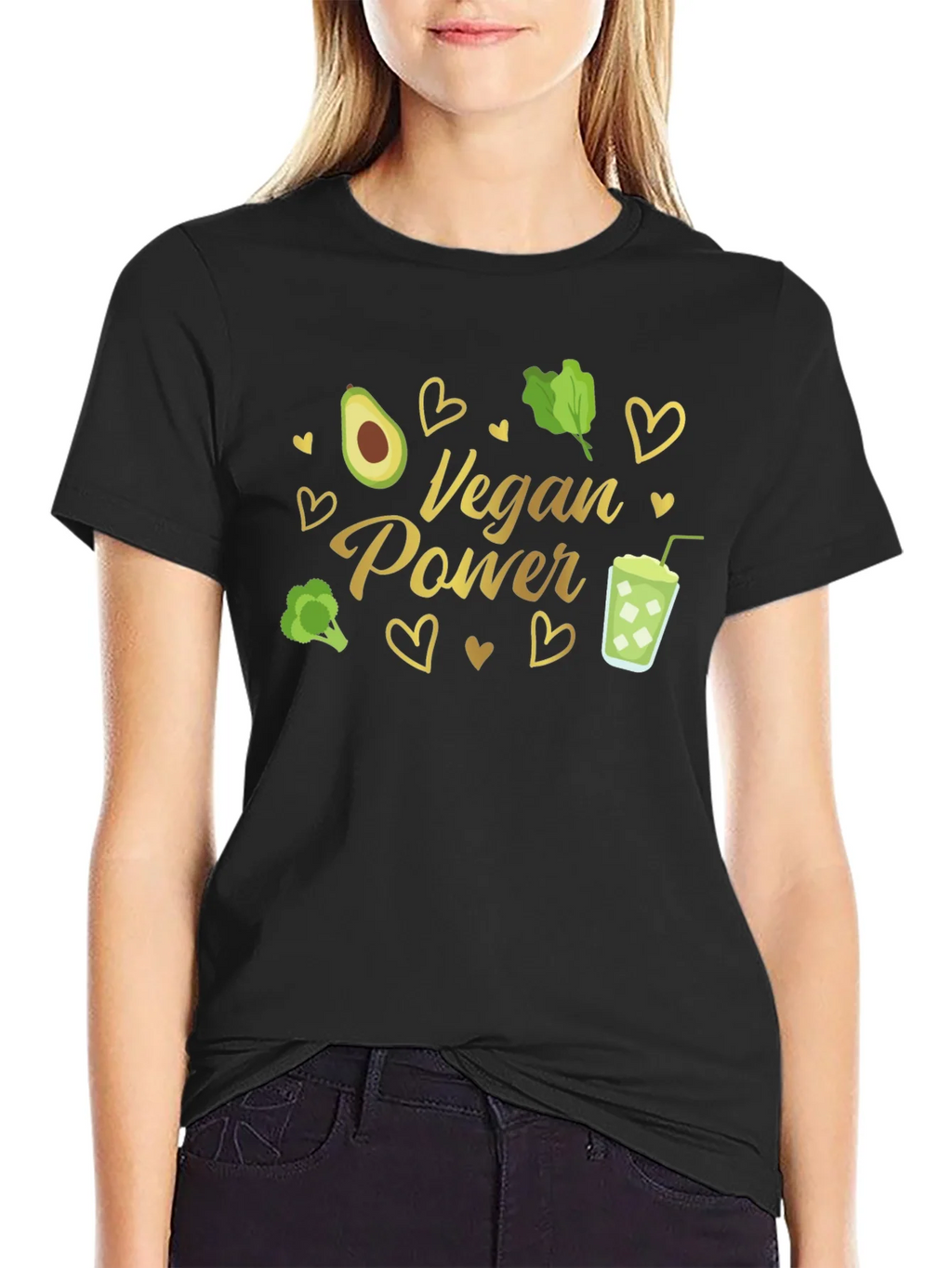 Vegan Power T-Shirt - Avocado Broccoli Smoothie