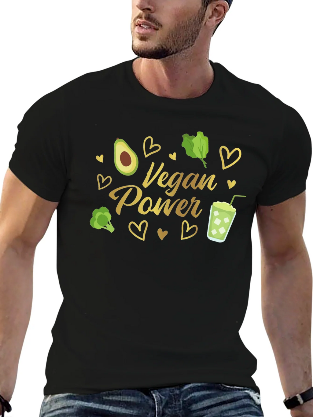 Vegan Power T-Shirt - Avocado Broccoli Smoothie