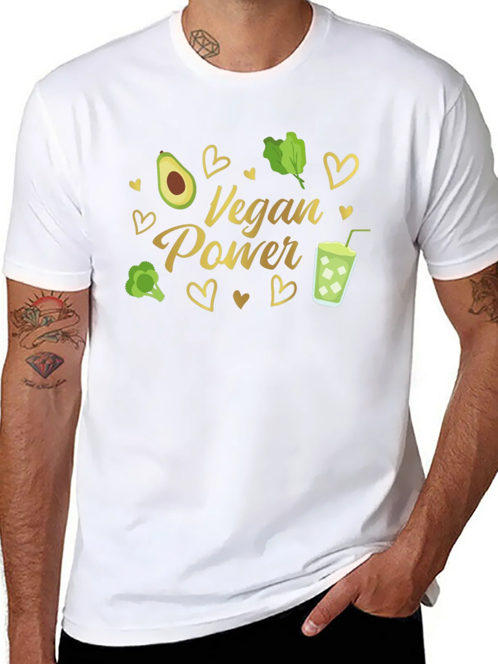Vegan Power T-Shirt - Avocado Broccoli Smoothie
