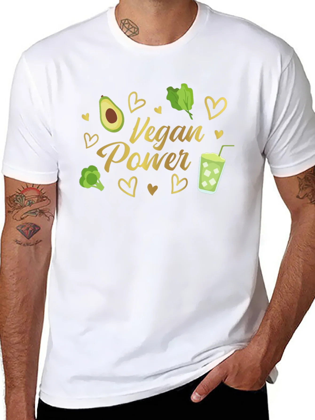 Vegan Power T-Shirt - Avocado Broccoli Smoothie