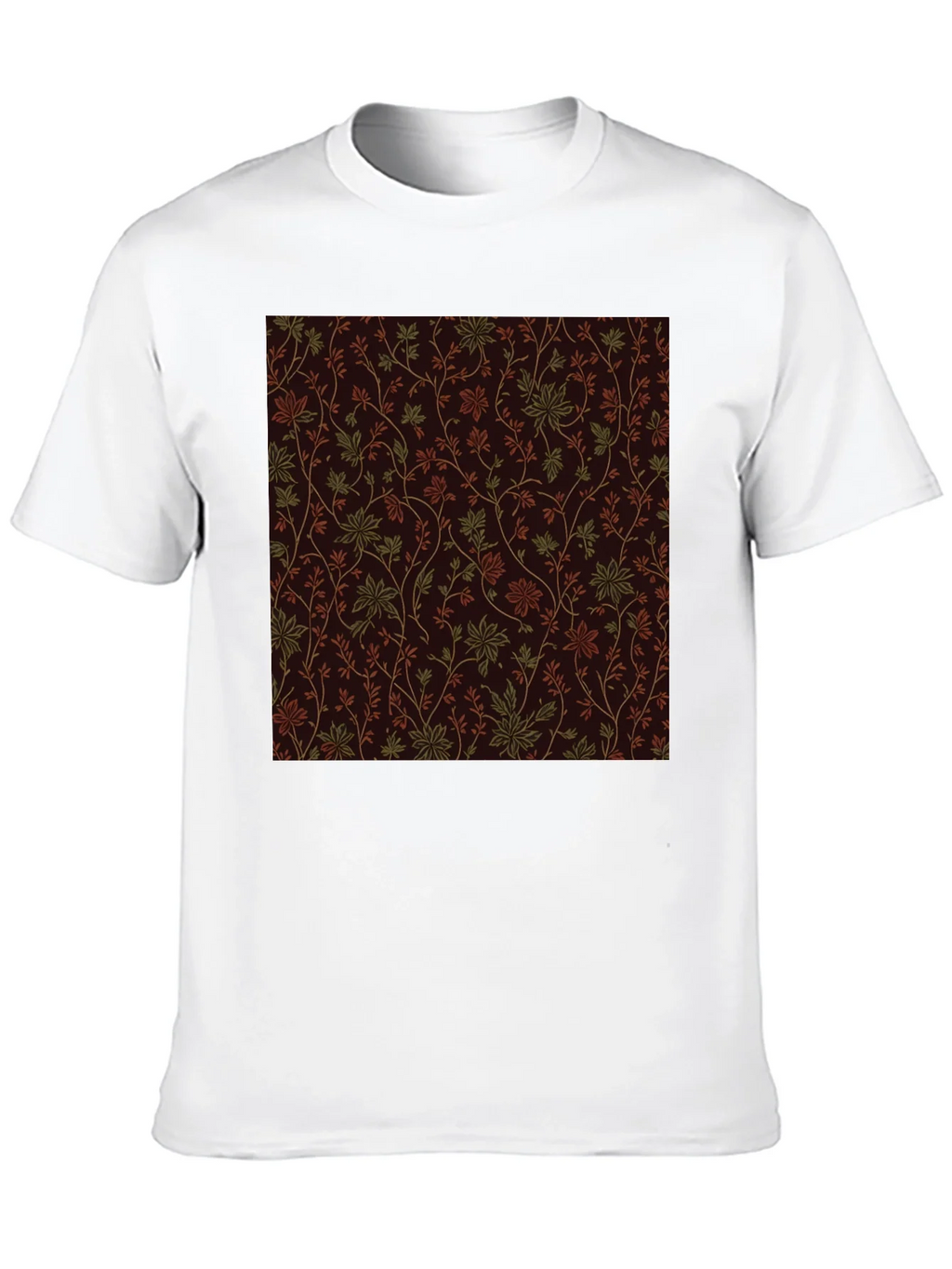 Floral Pattern Black Tee - Stylish Casual Wear