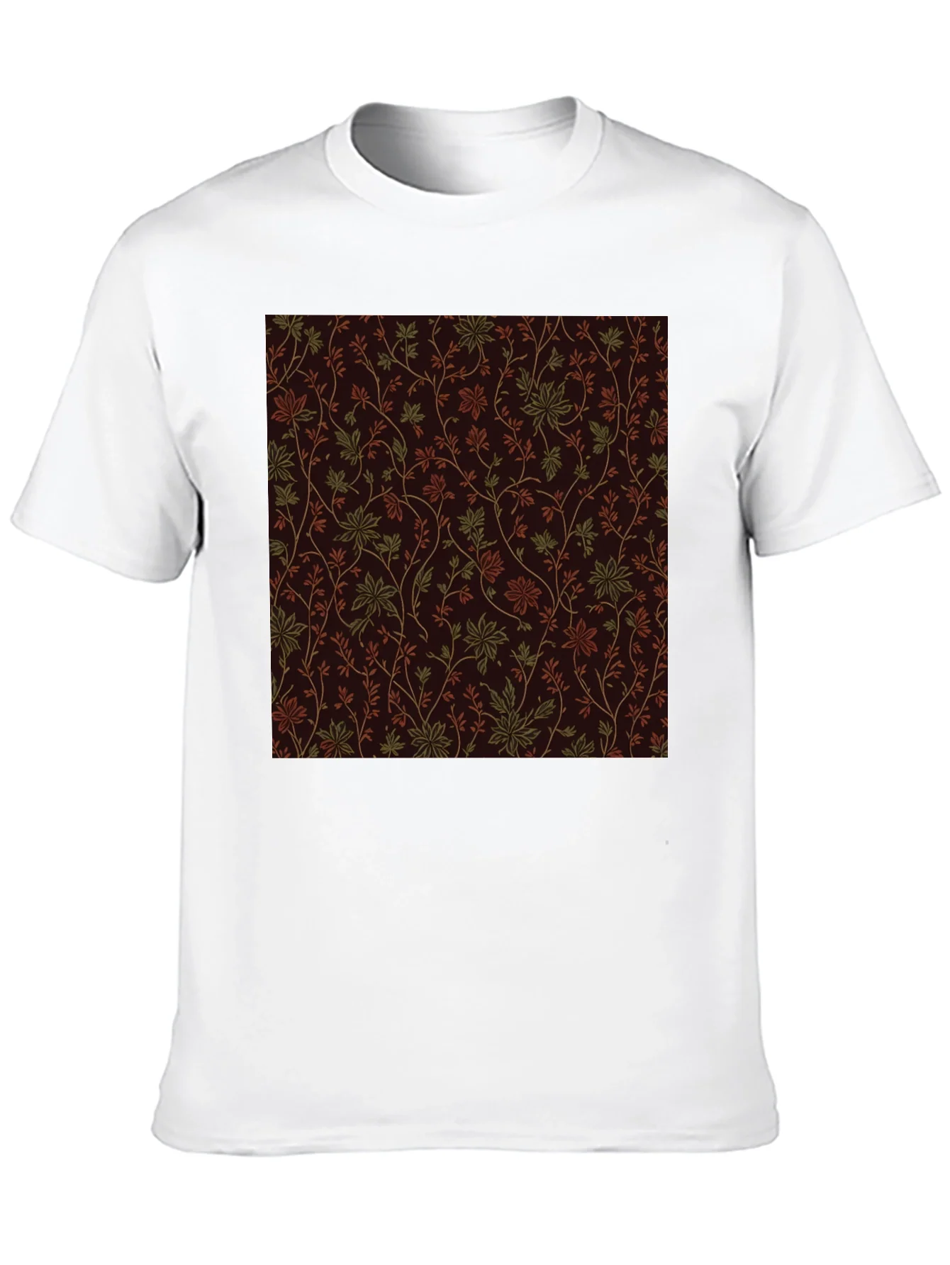 Floral Pattern Black Tee - Stylish Casual Wear