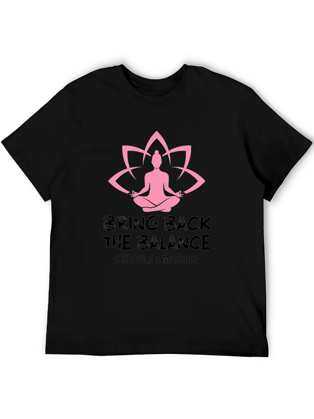 Balance Massage Black Graphic Tee