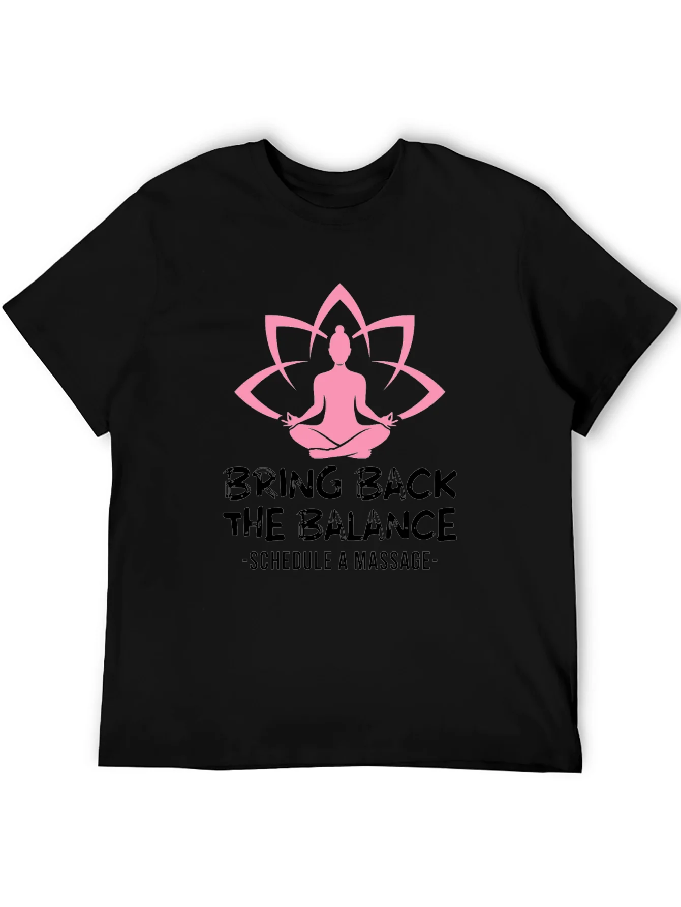Balance Massage Black Graphic Tee