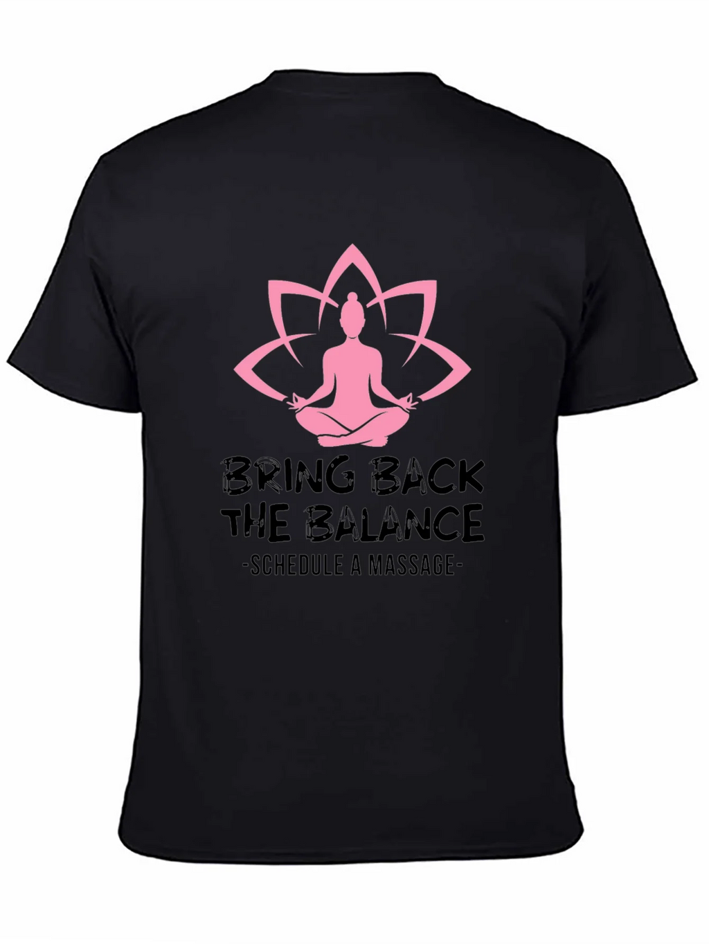 Balance Massage Black Graphic Tee