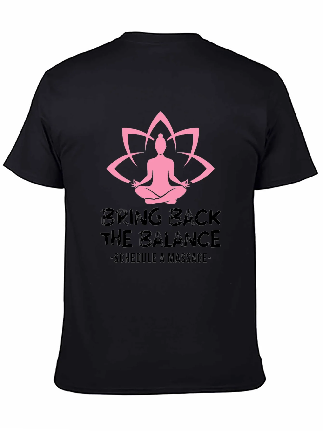 Balance Massage Black Graphic Tee