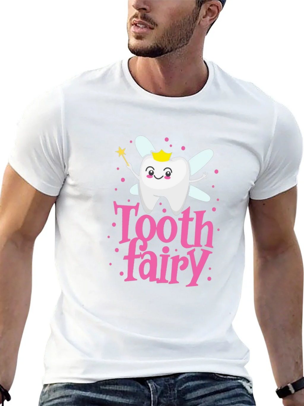Tooth Fairy Cartoon T-Shirt Cute Dental Hygiene Tee