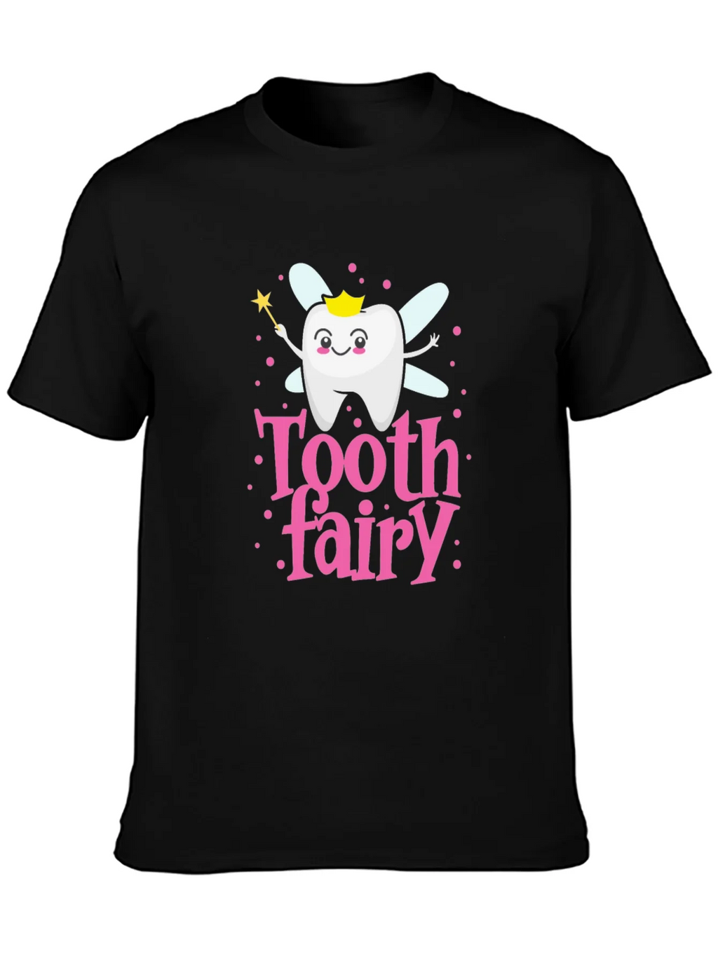 Tooth Fairy Cartoon T-Shirt Cute Dental Hygiene Tee