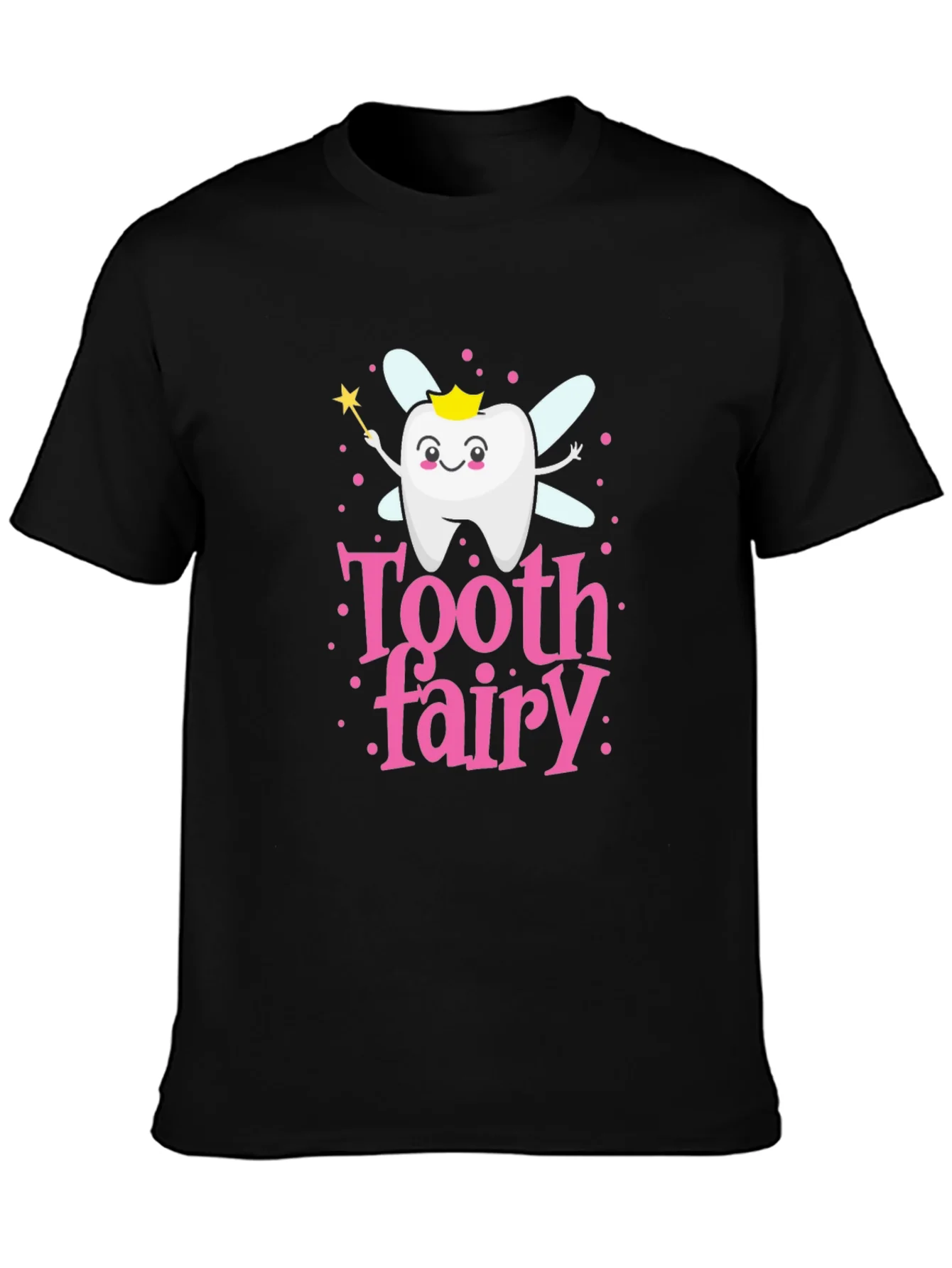 Tooth Fairy Cartoon T-Shirt Cute Dental Hygiene Tee