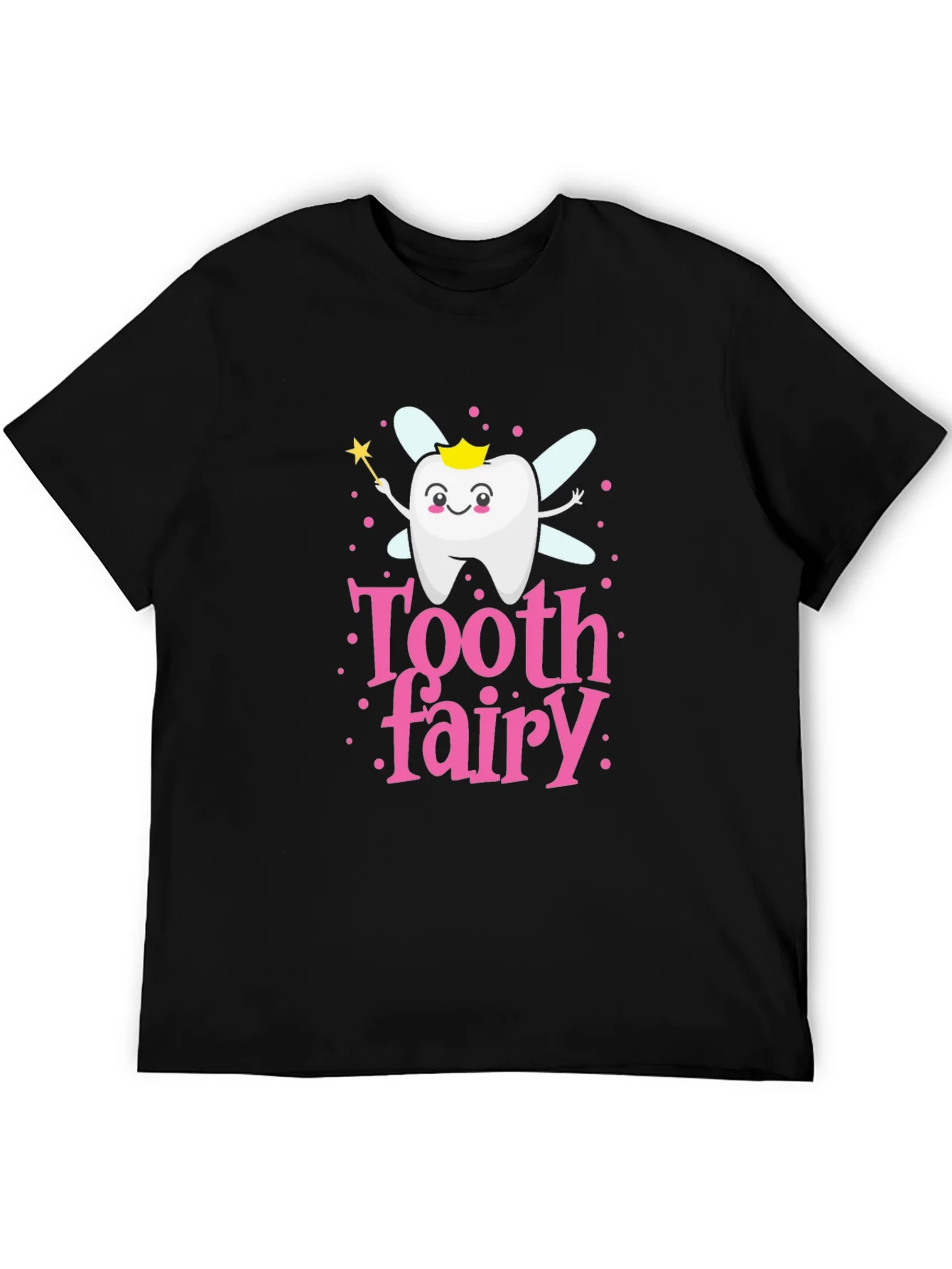 Tooth Fairy Cartoon T-Shirt Cute Dental Hygiene Tee