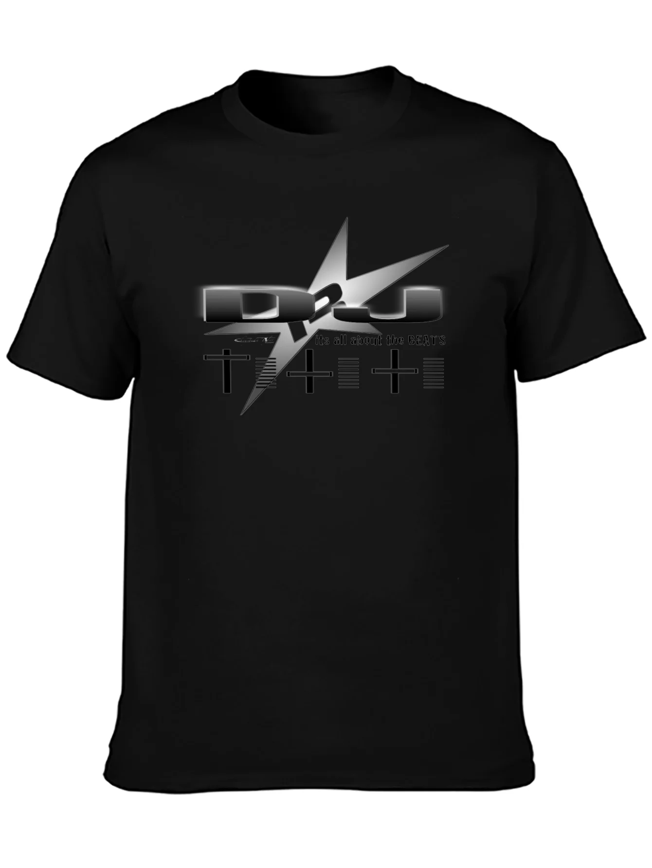 DJ Beats Graphic Black T-Shirt