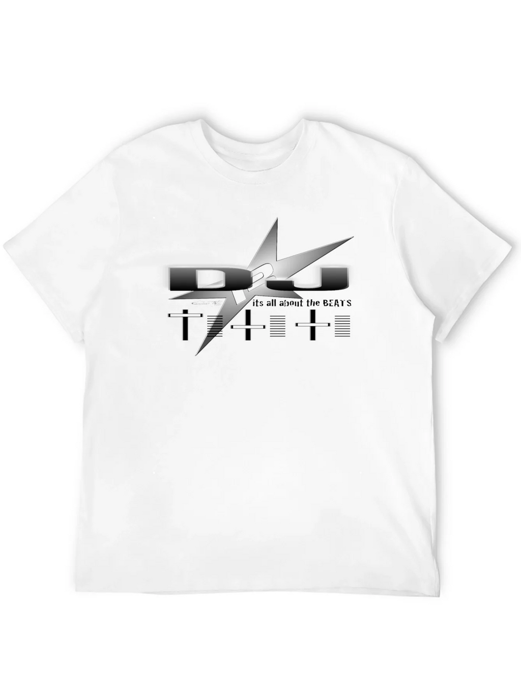 DJ Beats Graphic Black T-Shirt