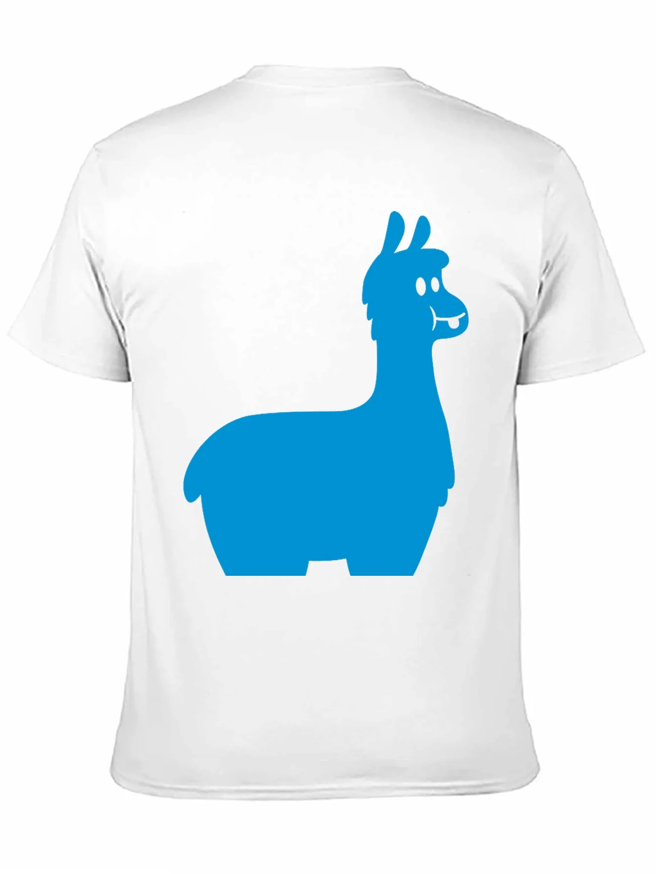 Llama Graphic Tee - Black Cotton Blend T-Shirt