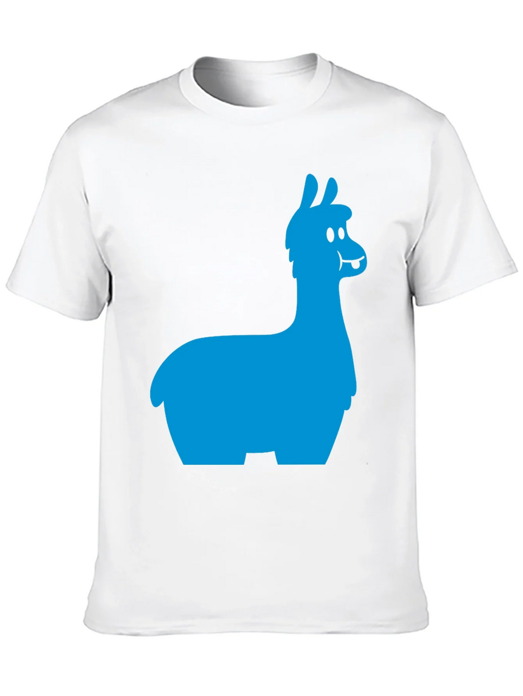 Llama Graphic Tee - Black Cotton Blend T-Shirt