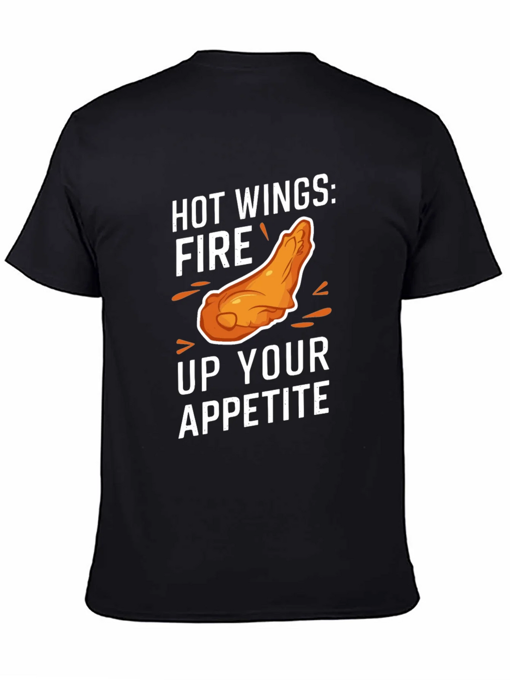 Hot Wings Appetite T-Shirt - Black Graphic Tee