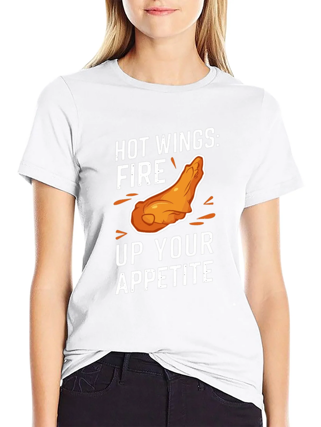 Hot Wings Appetite T-Shirt - Black Graphic Tee