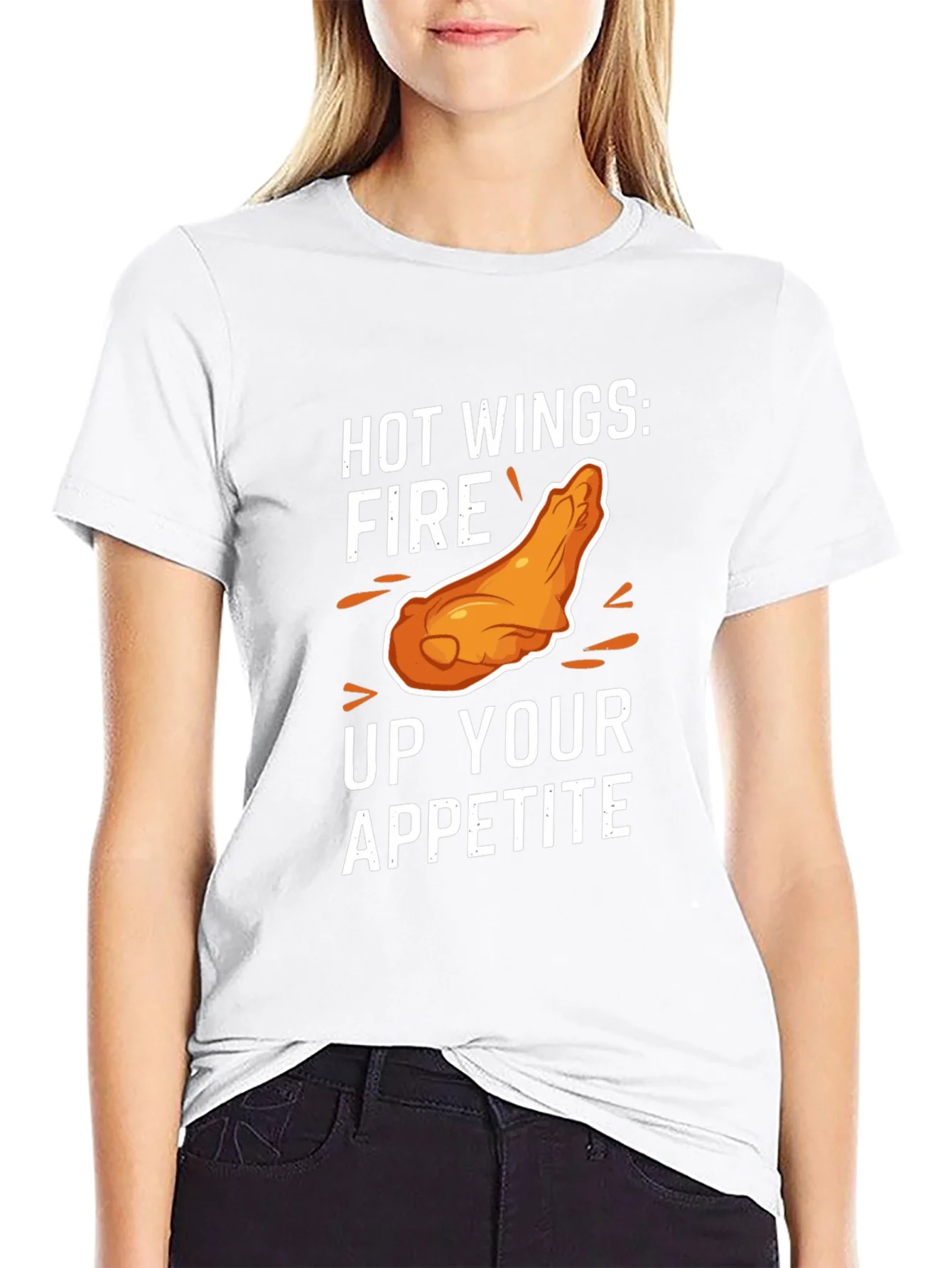 Hot Wings Appetite T-Shirt - Black Graphic Tee