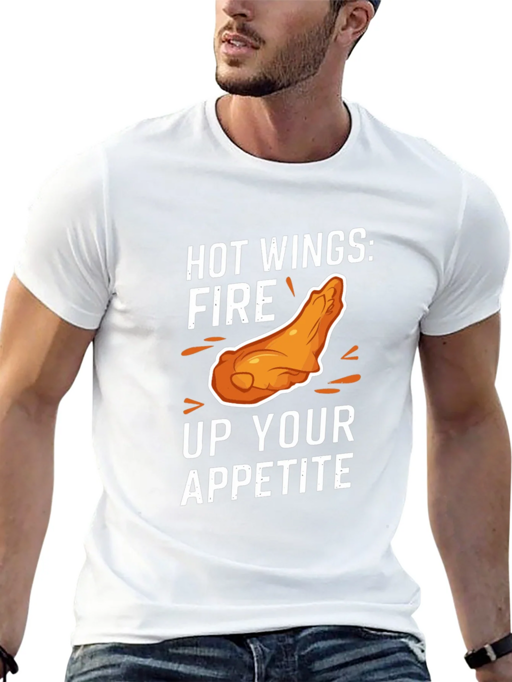 Hot Wings Appetite T-Shirt - Black Graphic Tee