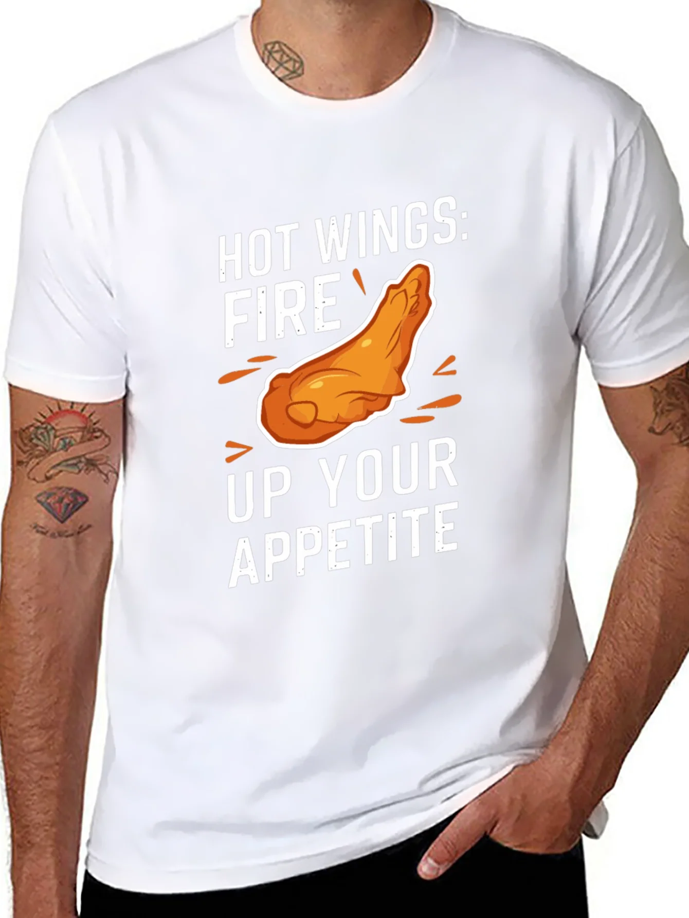 Hot Wings Appetite T-Shirt - Black Graphic Tee