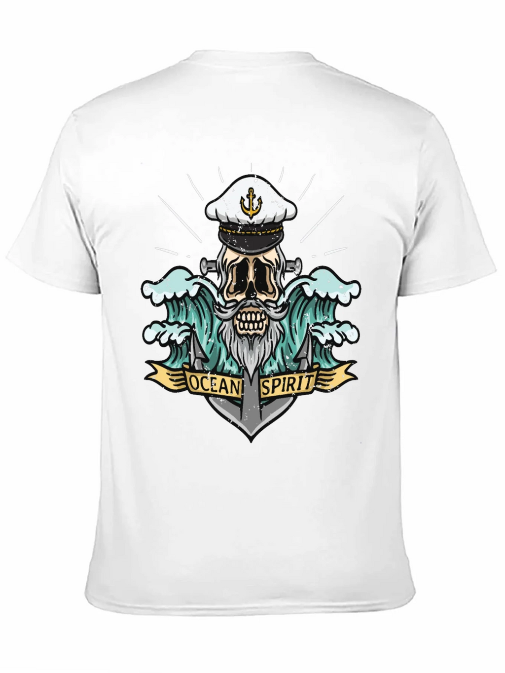 Ocean Spirit Graphic Tee - Pirate Skull Anchor