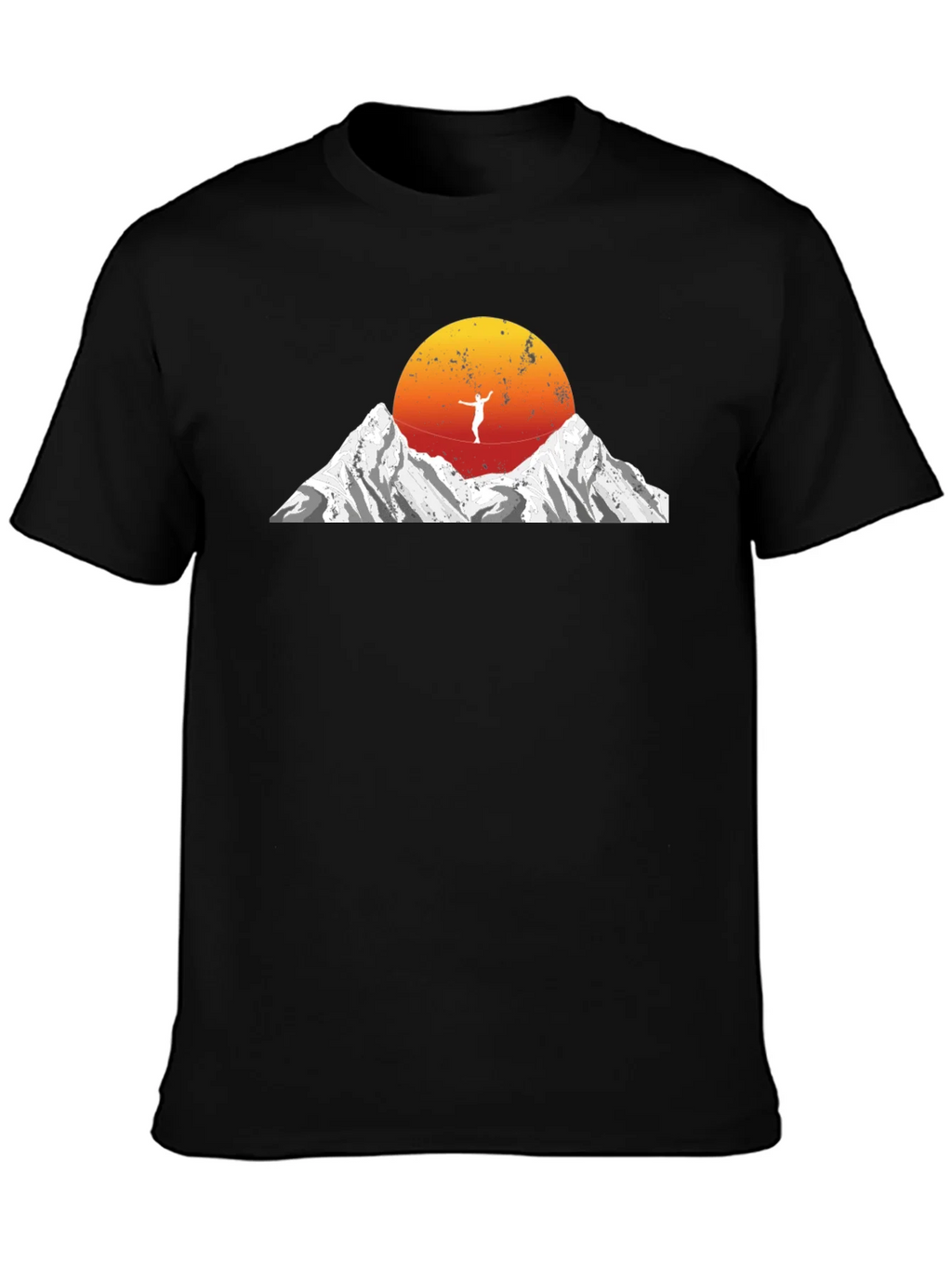 Mountain Sunset Tightrope Walker Graphic Tee
