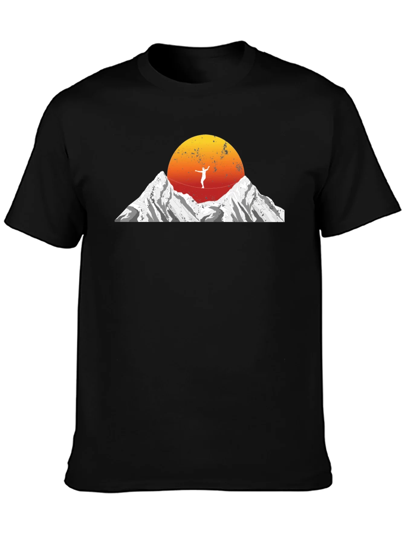 Mountain Sunset Tightrope Walker Graphic Tee