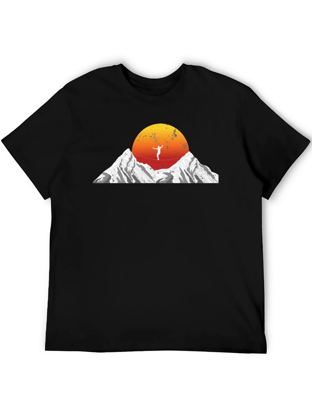 Mountain Sunset Tightrope Walker Graphic Tee