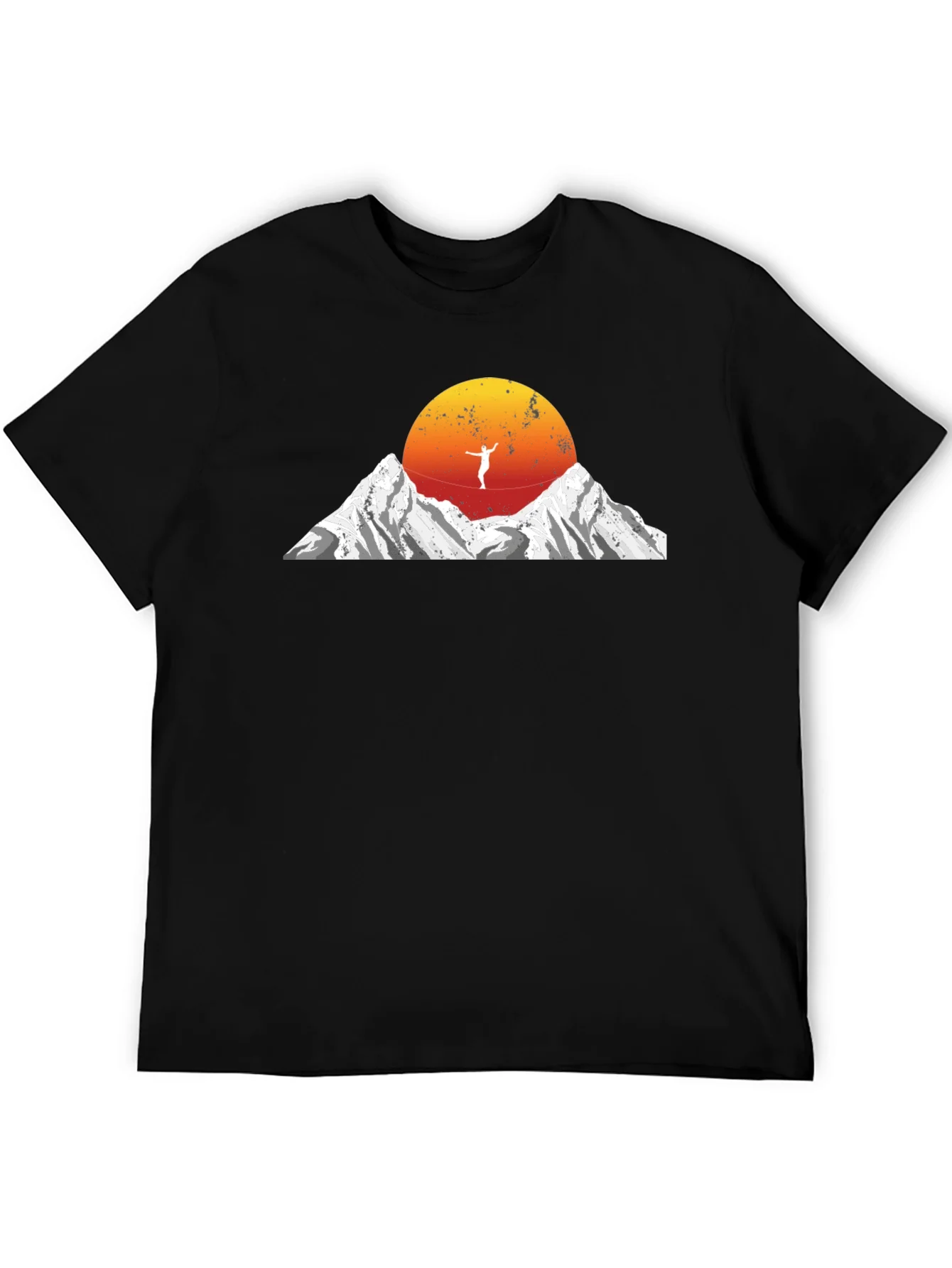 Mountain Sunset Tightrope Walker Graphic Tee