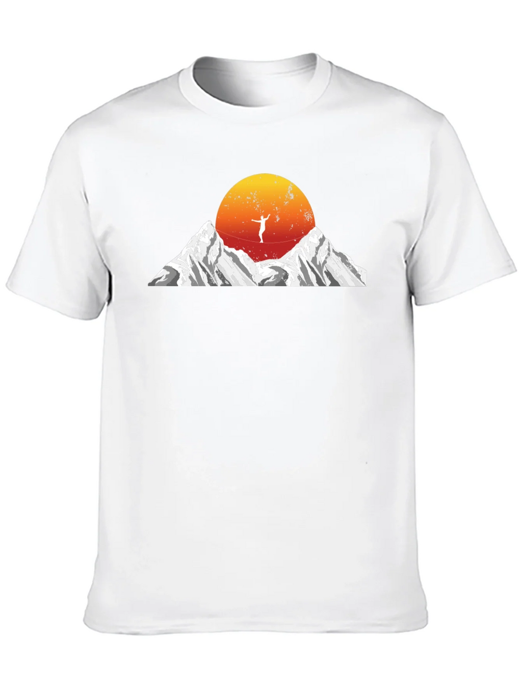 Mountain Sunset Tightrope Walker Graphic Tee