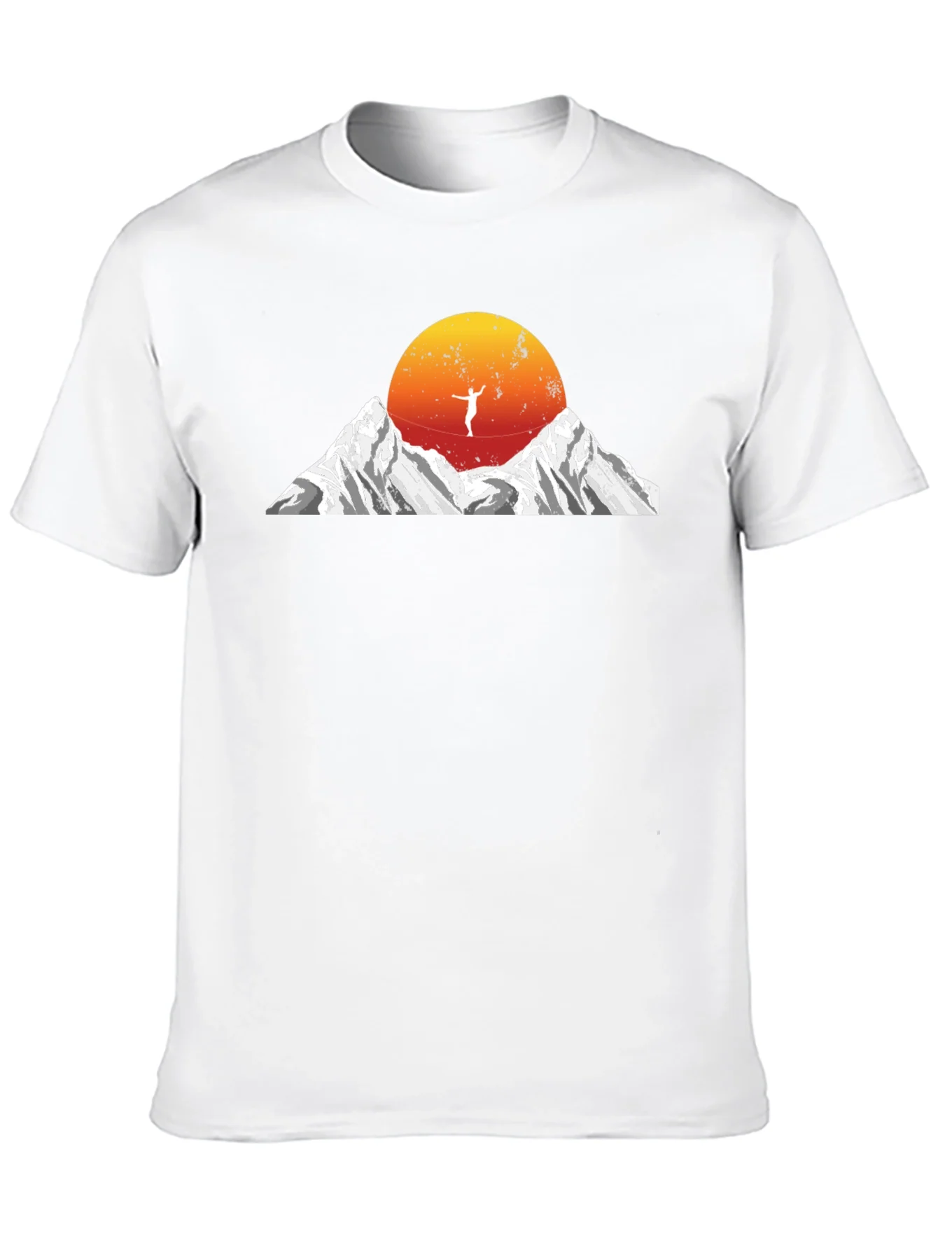 Mountain Sunset Tightrope Walker Graphic Tee
