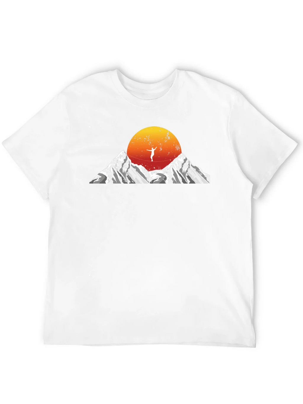 Mountain Sunset Tightrope Walker Graphic Tee