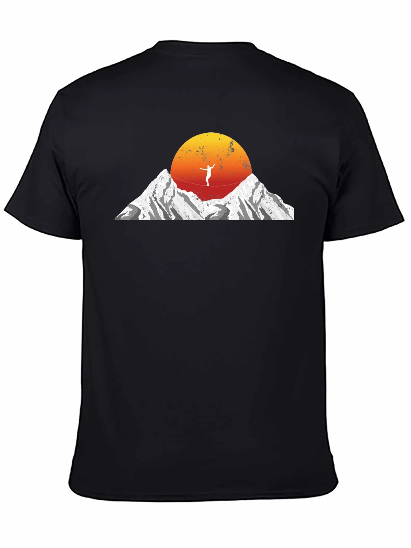 Mountain Sunset Tightrope Walker Graphic Tee