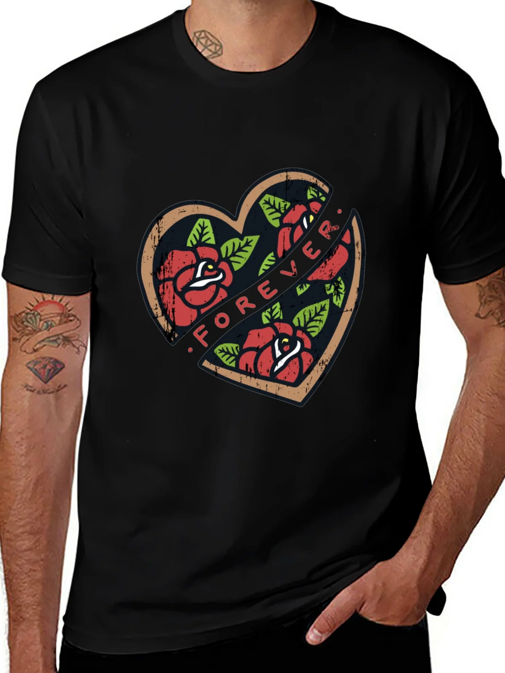 Forever Rose Heart Graphic Tee