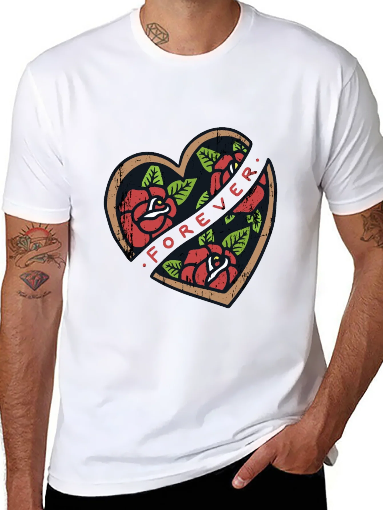 Forever Rose Heart Graphic Tee