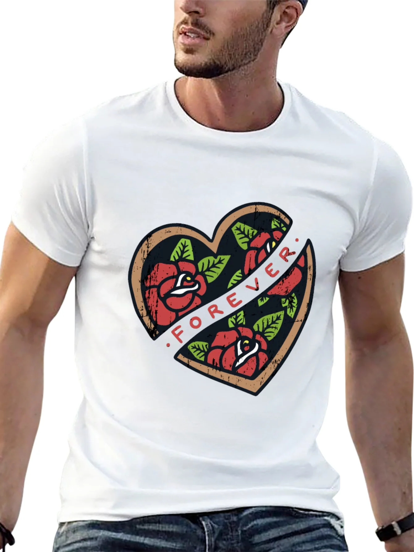 Forever Rose Heart Graphic Tee