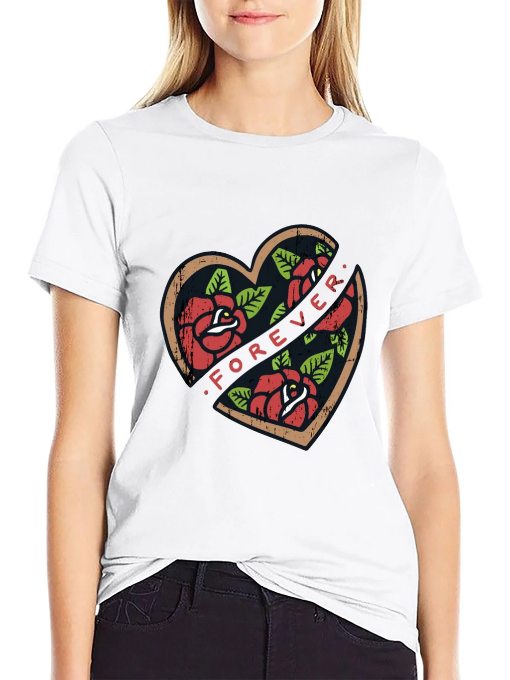 Forever Rose Heart Graphic Tee